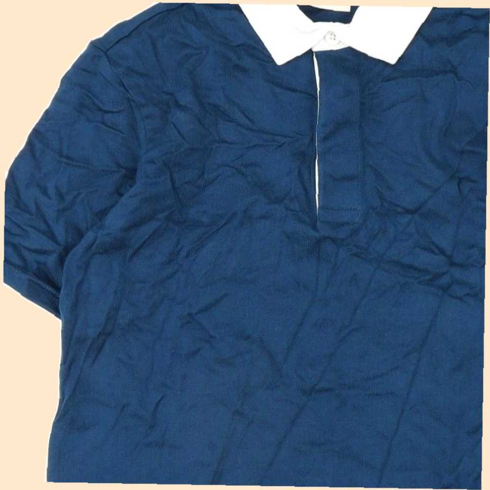 Vintage Authentic Mens Polo Shirt in Blue Hue Mad… - image 6