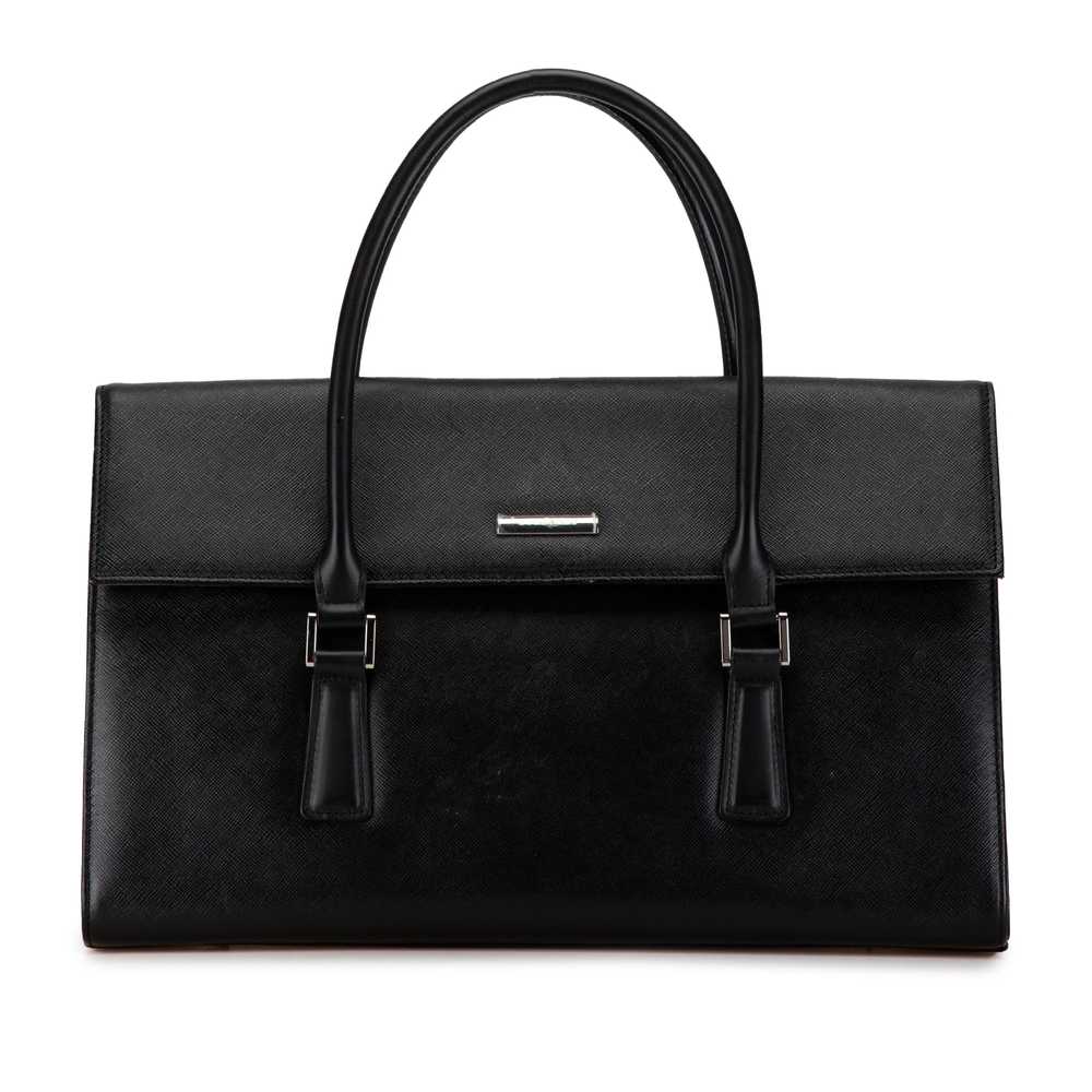 Black Burberry Leather Handbag - image 1