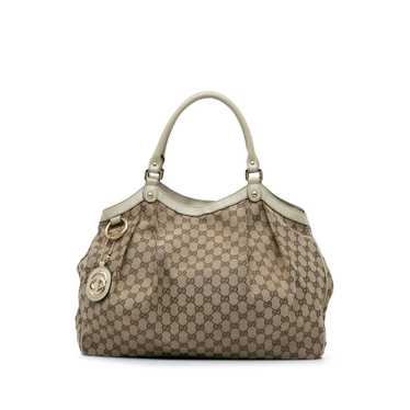 Brown Gucci GG Canvas Sukey Tote