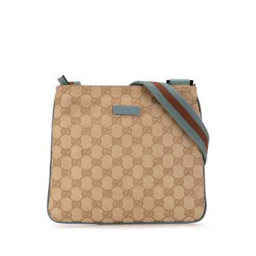 Brown Gucci GG Canvas Web Crossbody