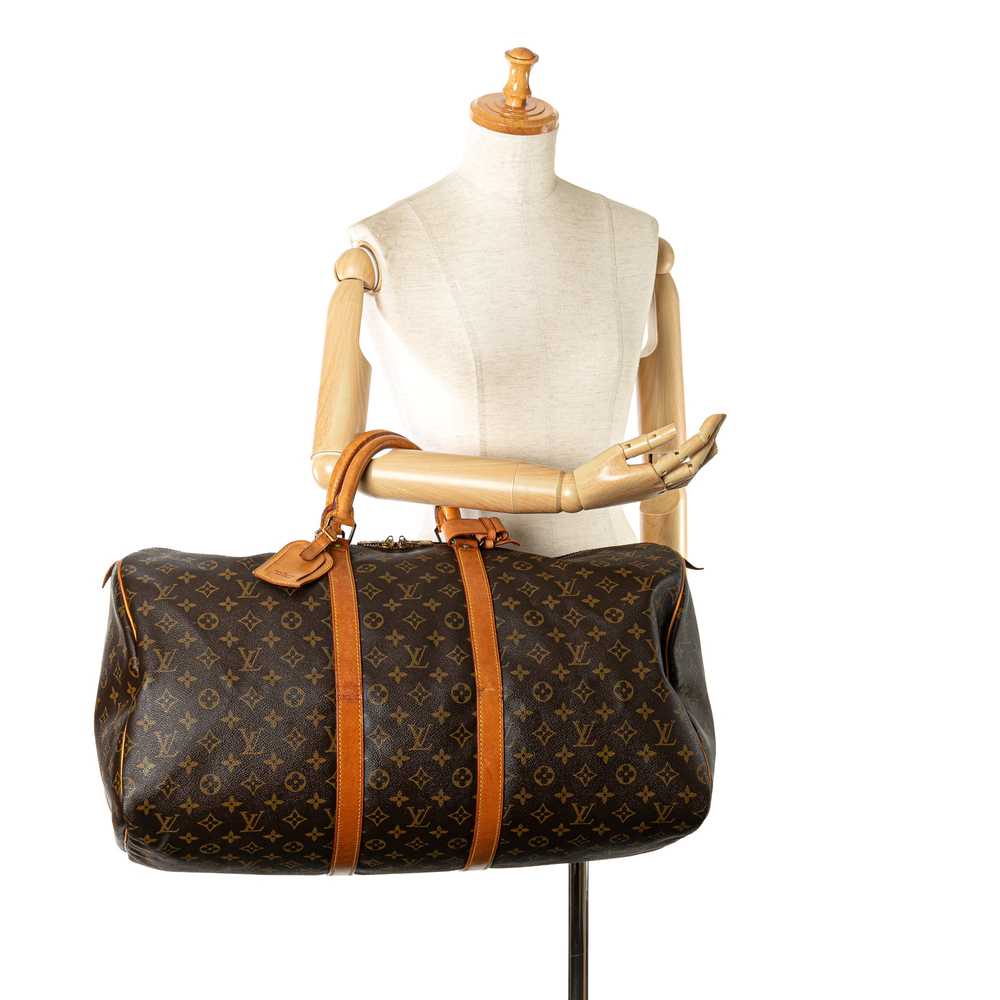 Brown Louis Vuitton Monogram Keepall 55 Travel Bag - image 12