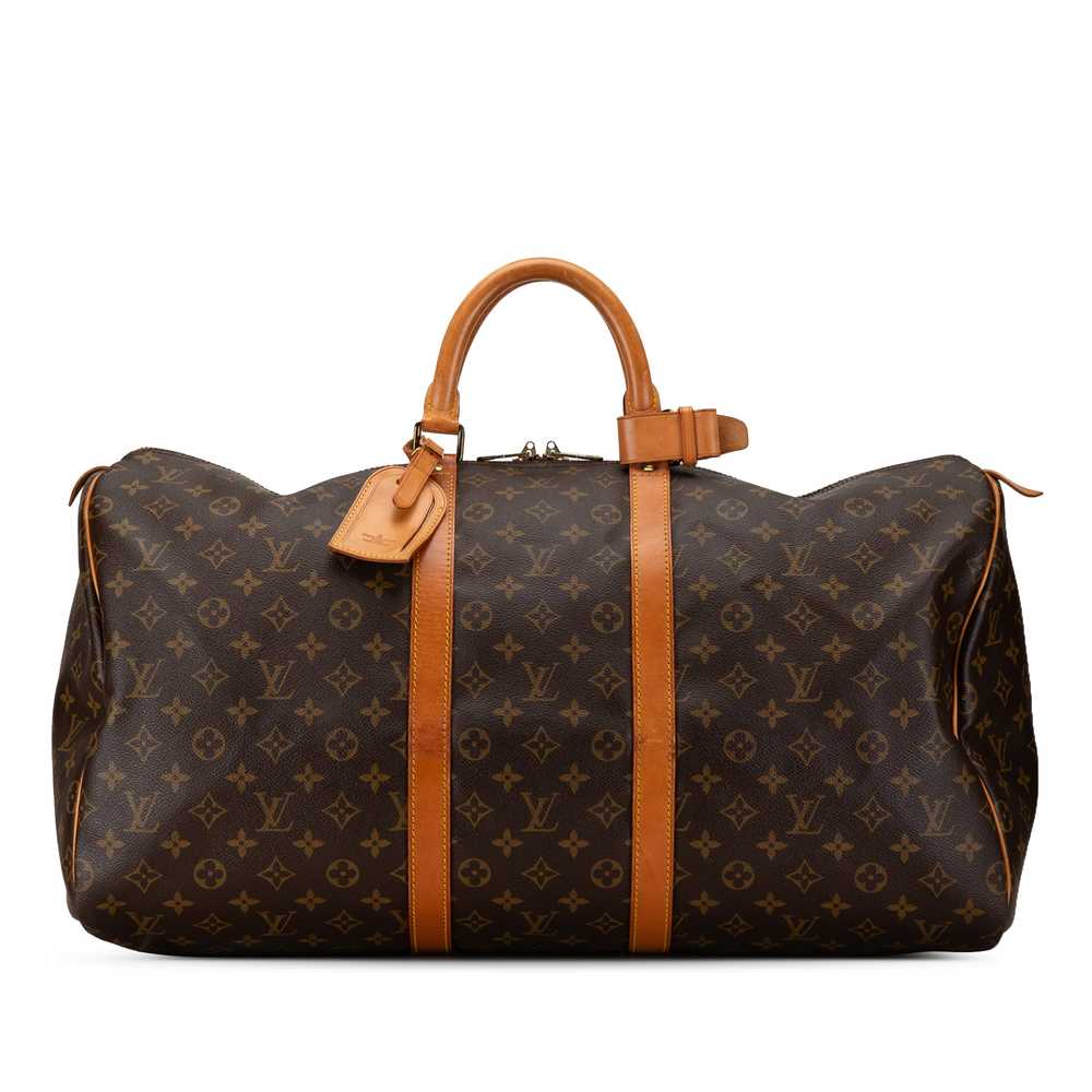 Brown Louis Vuitton Monogram Keepall 55 Travel Bag - image 1