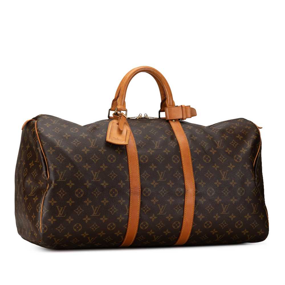 Brown Louis Vuitton Monogram Keepall 55 Travel Bag - image 2