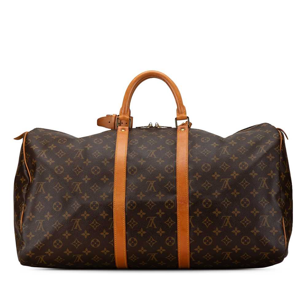 Brown Louis Vuitton Monogram Keepall 55 Travel Bag - image 3