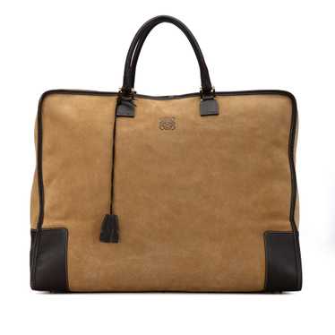 Camel LOEWE Suede Amazona 50 Travel Bag