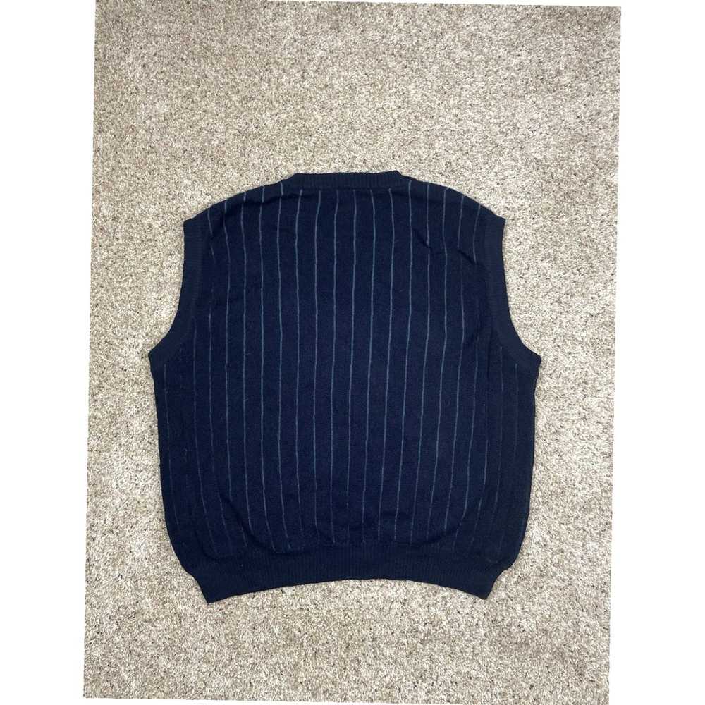 Vintage Bullock and Jones Mens Blue Striped Alpac… - image 3