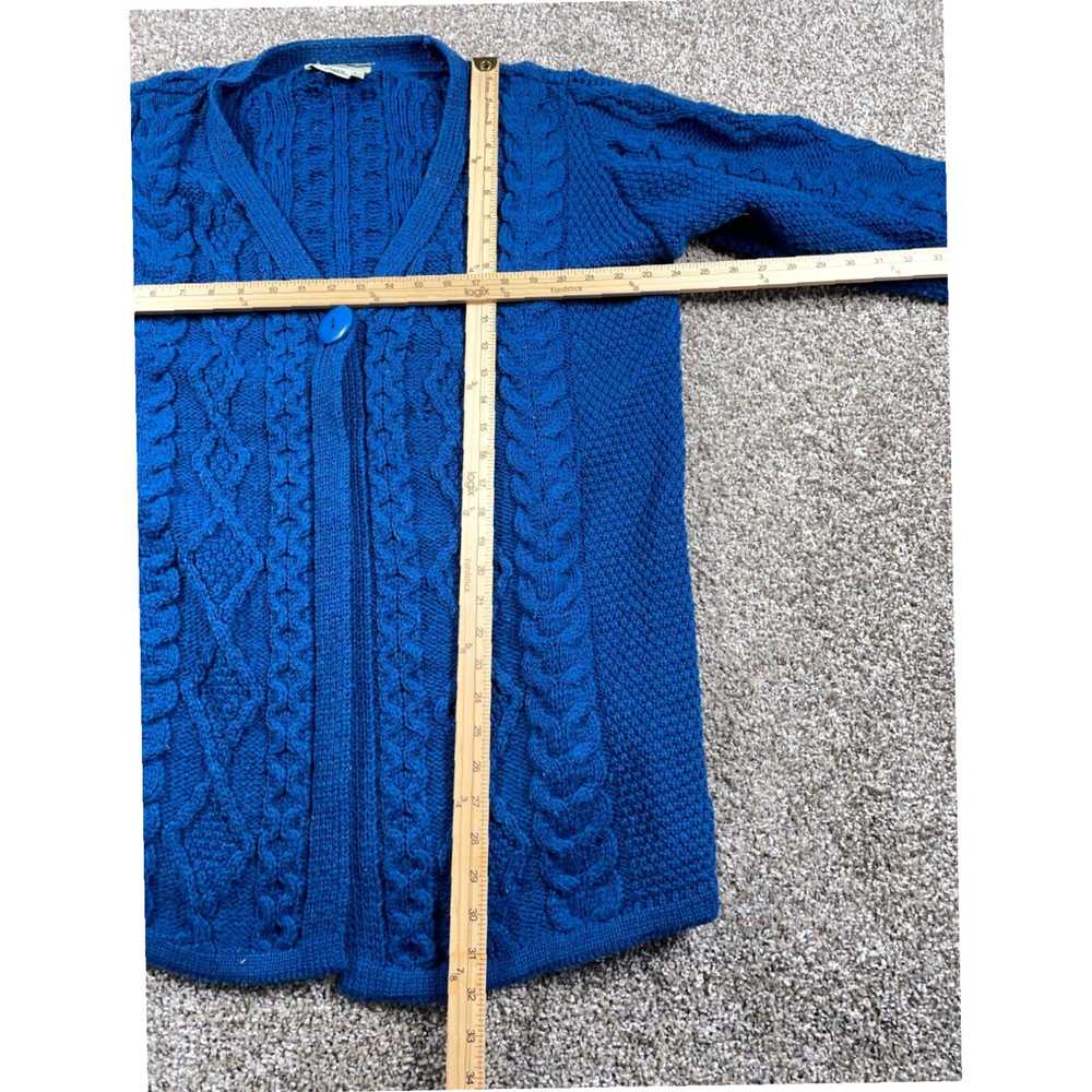 Vintage Cable Knit Blue Heavy Sweater Large Women… - image 5