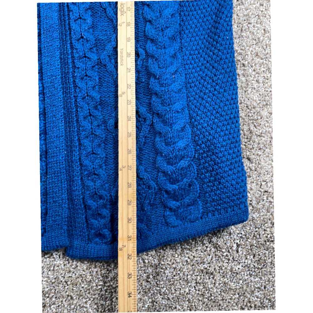 Vintage Cable Knit Blue Heavy Sweater Large Women… - image 7