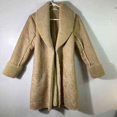 Womens Soft Surroundings Faux Suede Sherpa Coat F… - image 1