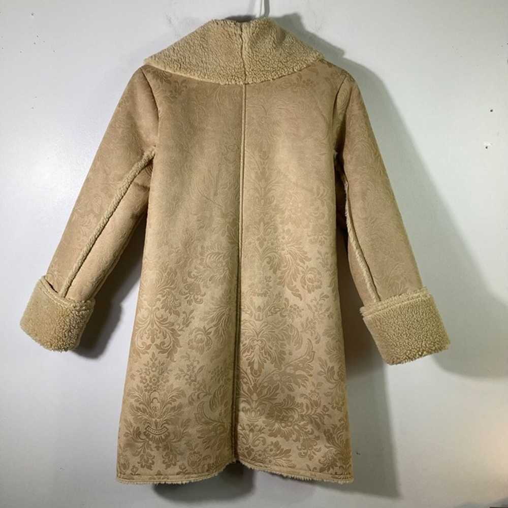 Womens Soft Surroundings Faux Suede Sherpa Coat F… - image 2