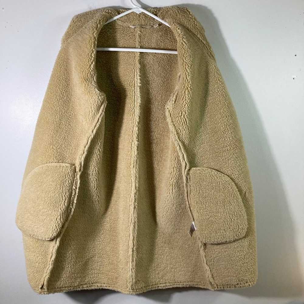 Womens Soft Surroundings Faux Suede Sherpa Coat F… - image 3