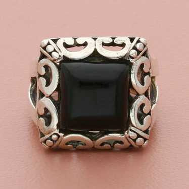 Sterling Silver sterling silver vintage black ony… - image 1