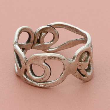 Sterling Silver sterling silver vintage scrolled … - image 1