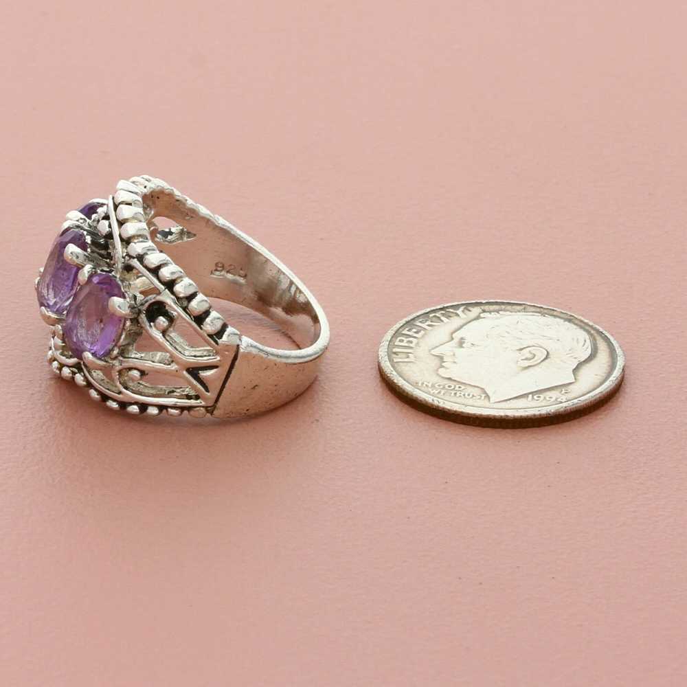 Sterling Silver sterling silver vintage purple am… - image 2