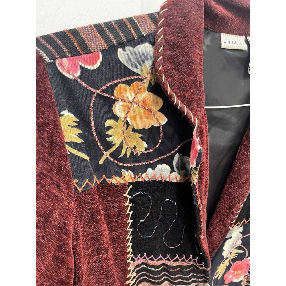 Boho Artsy Jacket Vintage Crazy Quilt Patchwork F… - image 2