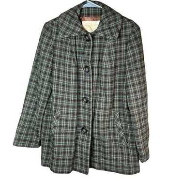 Vintage Pendleton 100% Virgin Wool plaid coat - image 1