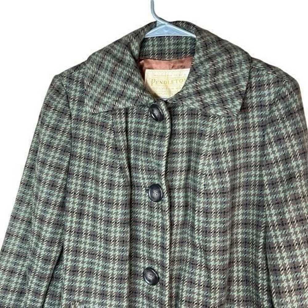 Vintage Pendleton 100% Virgin Wool plaid coat - image 2