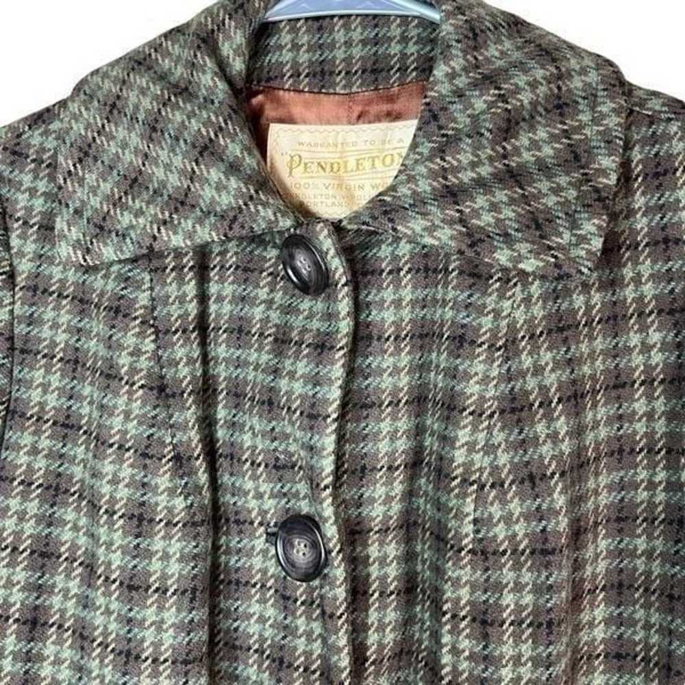 Vintage Pendleton 100% Virgin Wool plaid coat - image 4