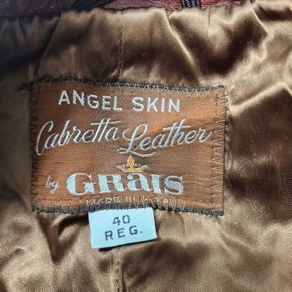 Vintage Grais Angel skin cabretta leather Brown l… - image 7