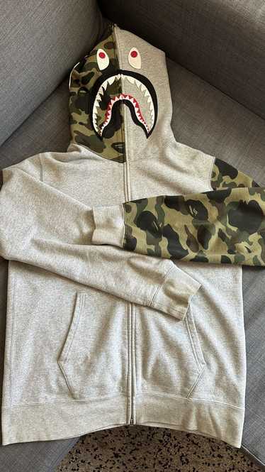 Bape BAPE Shark Full Zip Grey/Green Camo