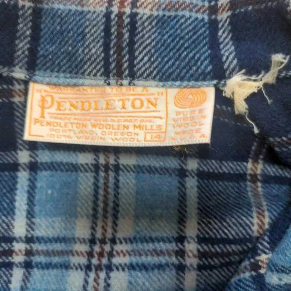 80s Pendleton shirt jacket wool L made in USA vin… - image 3