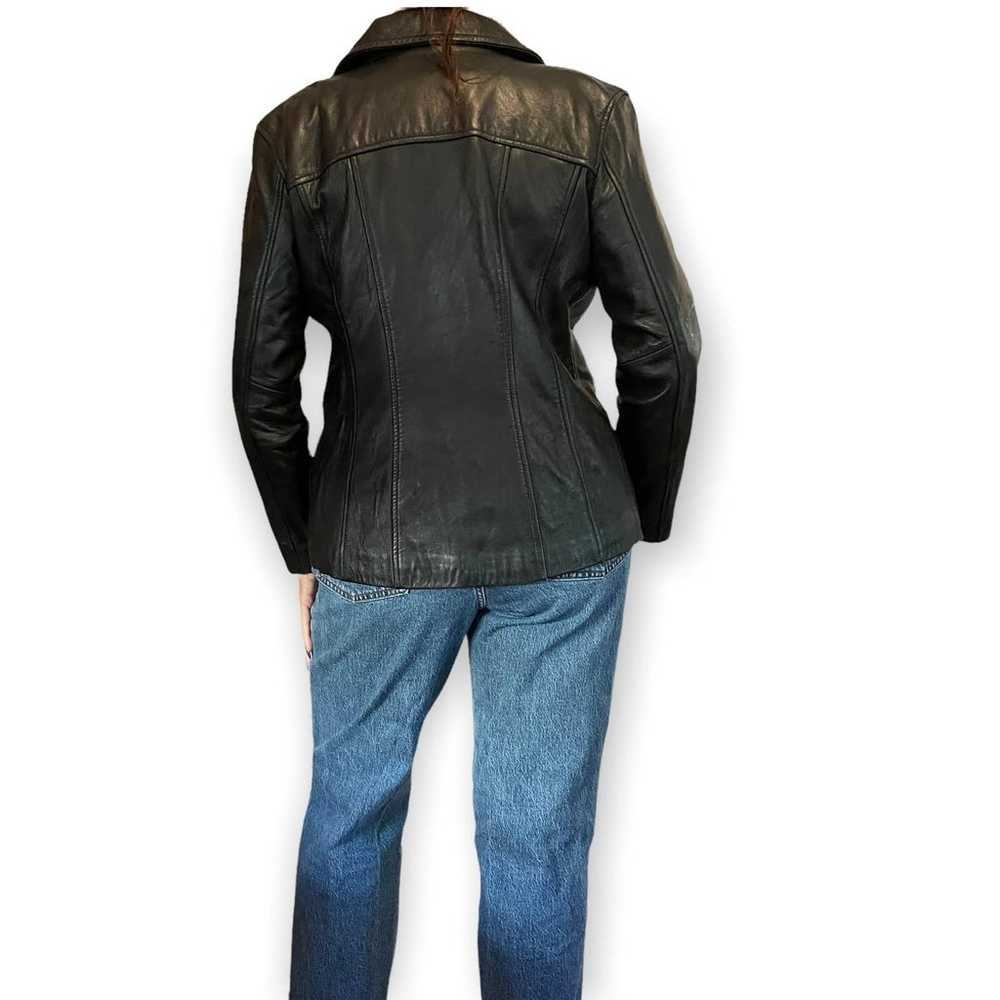 Vintage Black Leather Jacket - image 3