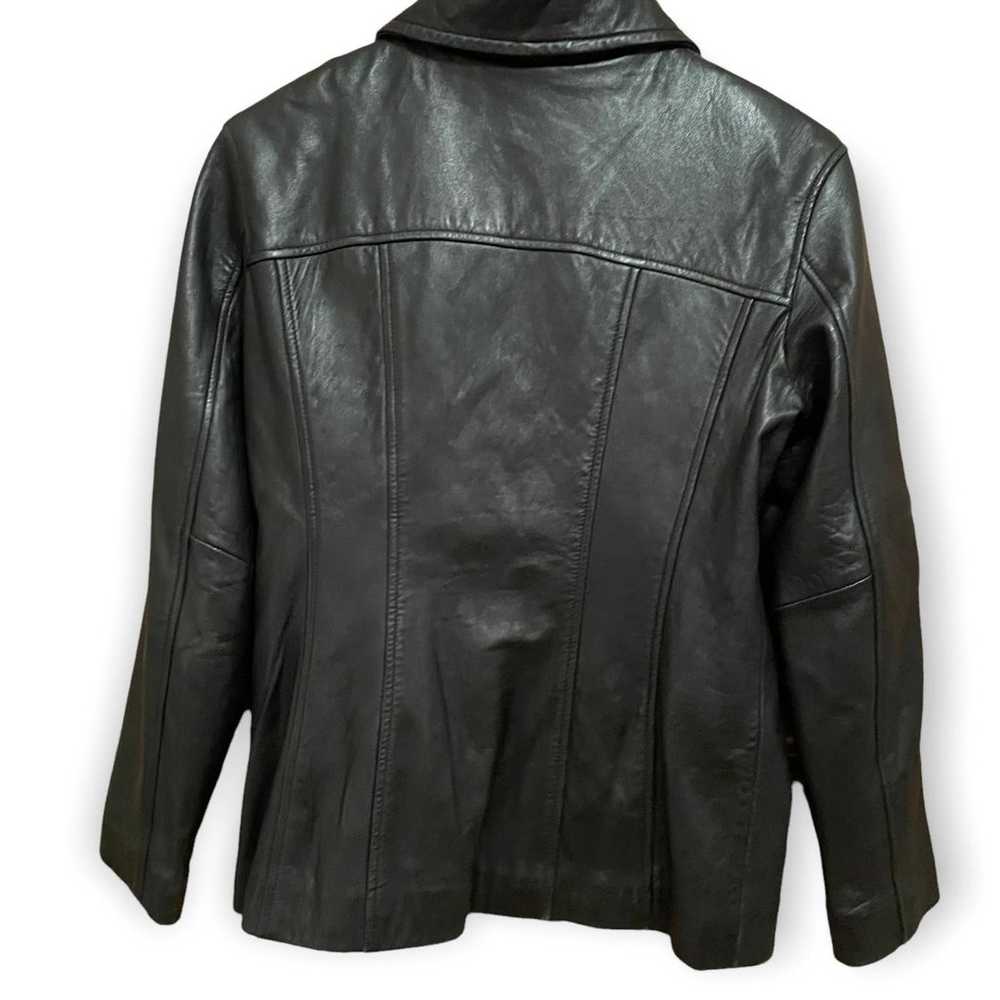 Vintage Black Leather Jacket - image 7