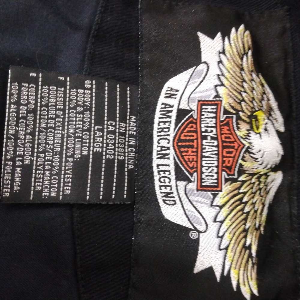 Womens Vintage Harley Davidson Embroidered Lined … - image 12