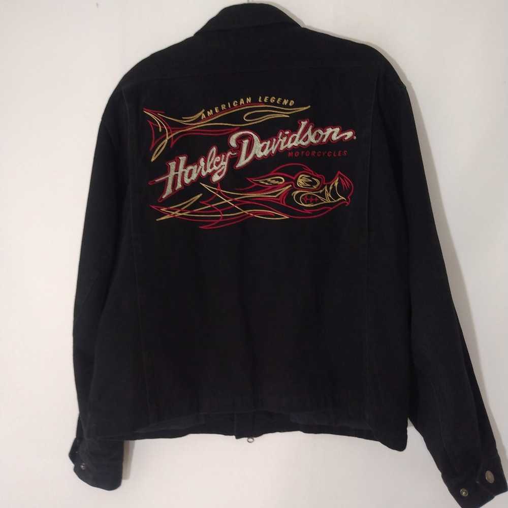 Womens Vintage Harley Davidson Embroidered Lined … - image 3