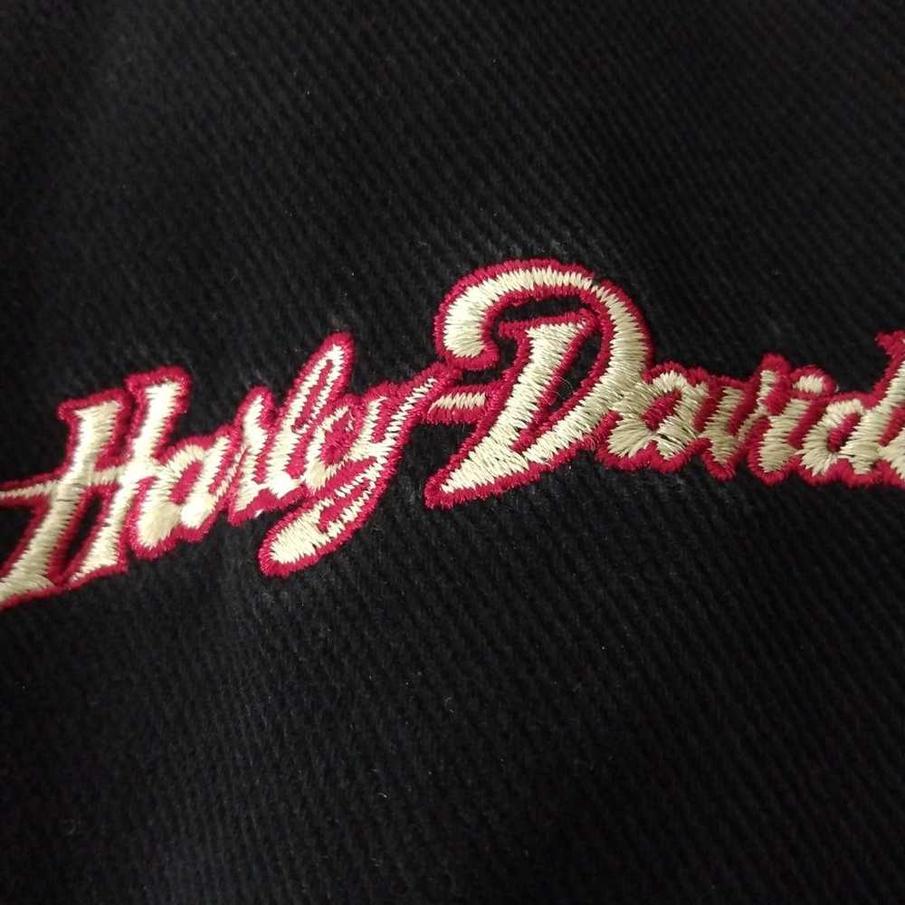 Womens Vintage Harley Davidson Embroidered Lined … - image 7