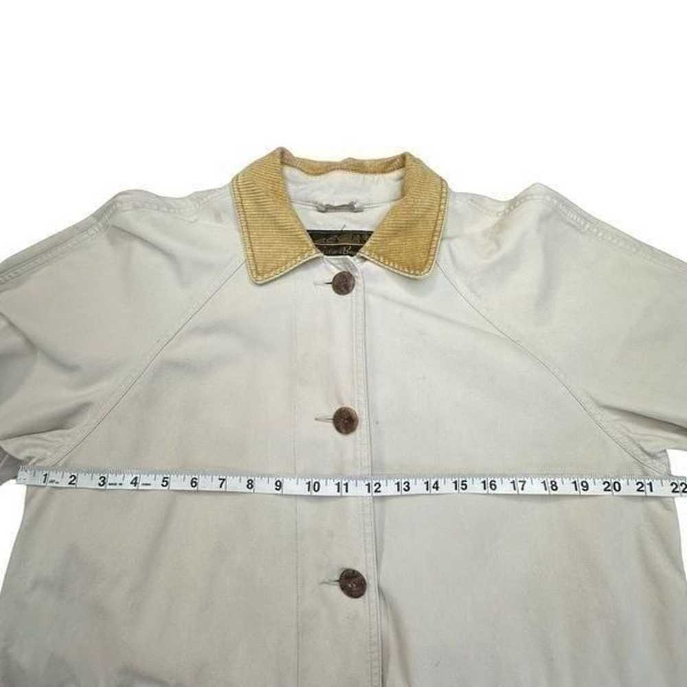 EDDIE BAUER Khaki Off Cream Cotton Trench Coat Vi… - image 11