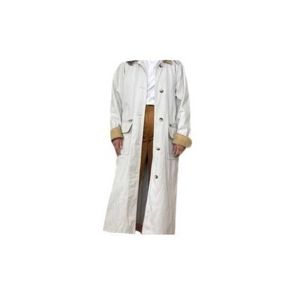 EDDIE BAUER Khaki Off Cream Cotton Trench Coat Vi… - image 1