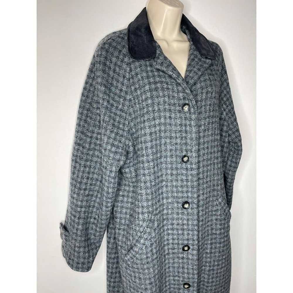 Vintage 1990’s L.L. Bean Blue Tweed Houndstooth P… - image 2