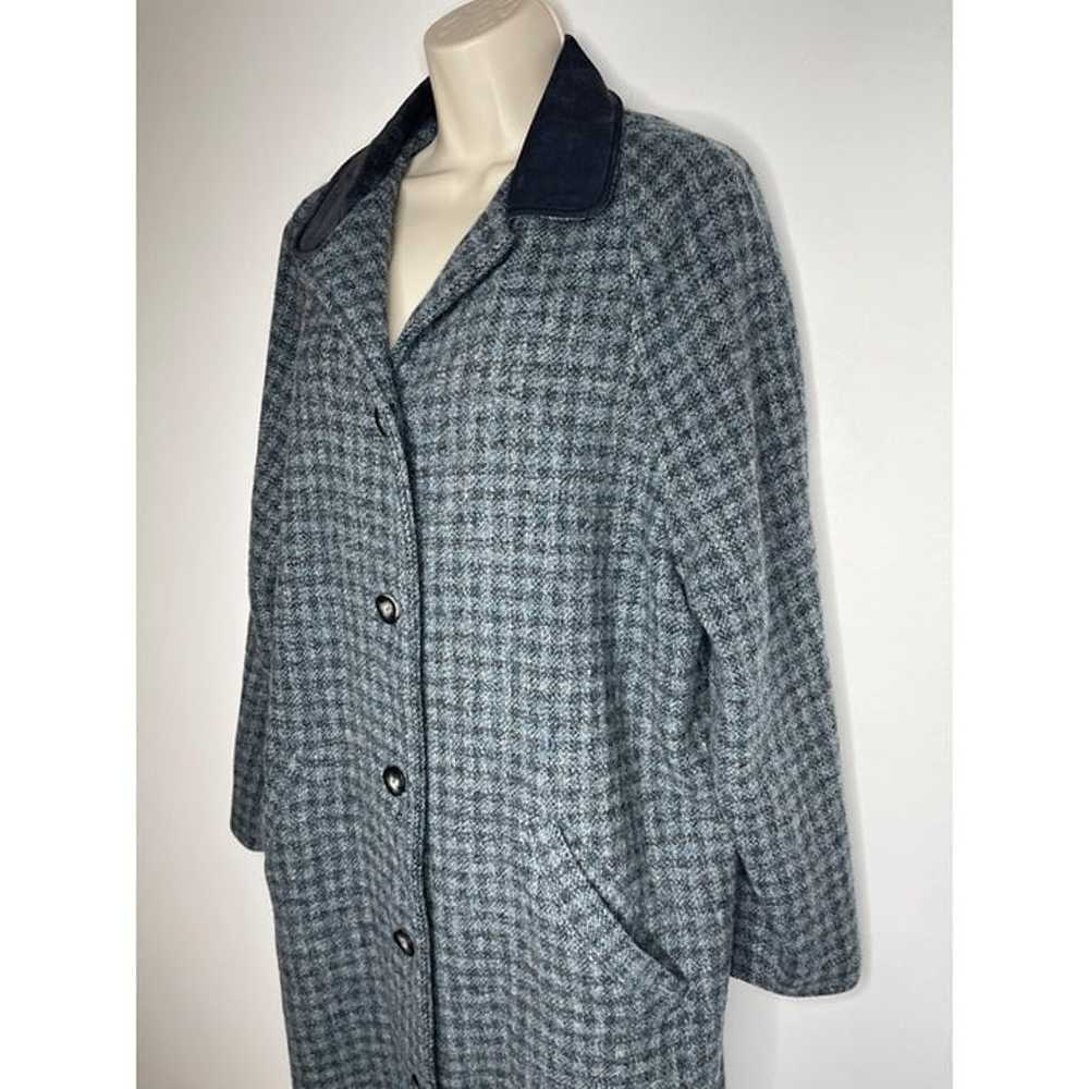 Vintage 1990’s L.L. Bean Blue Tweed Houndstooth P… - image 3