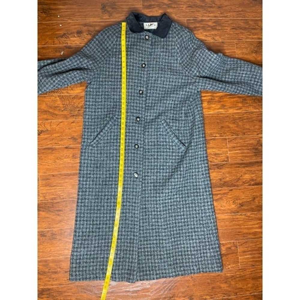 Vintage 1990’s L.L. Bean Blue Tweed Houndstooth P… - image 6