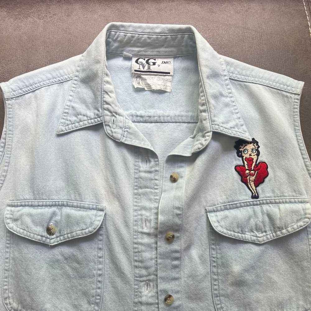 vintage 1994 Betty Boop denim vest - image 2