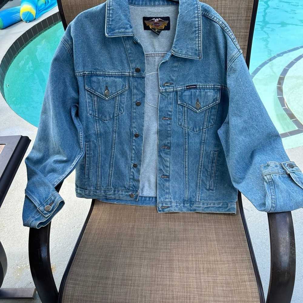 Harley davidson Jean Jacket M - image 2