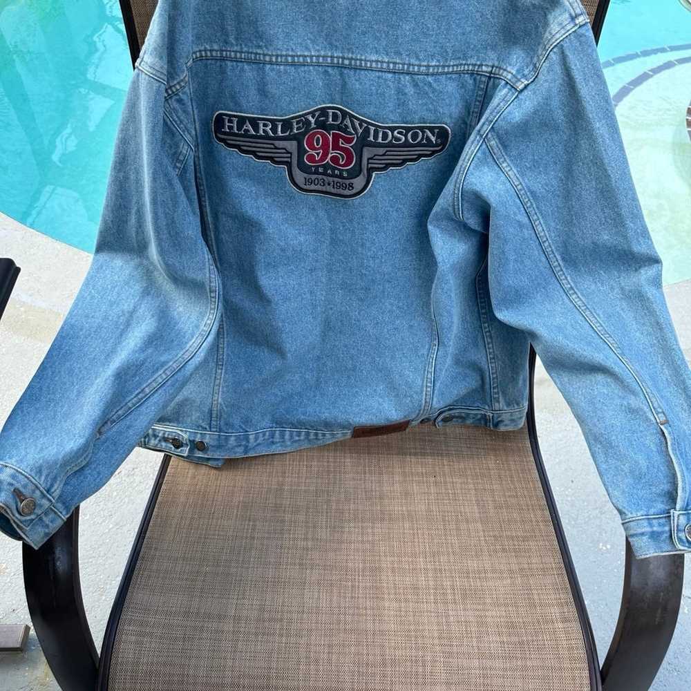 Harley davidson Jean Jacket M - image 3