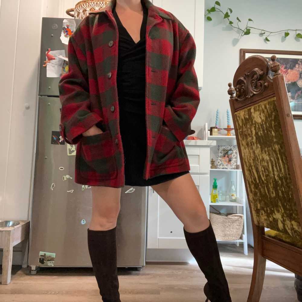 Vintage Preston & York wool plaid coat - image 2