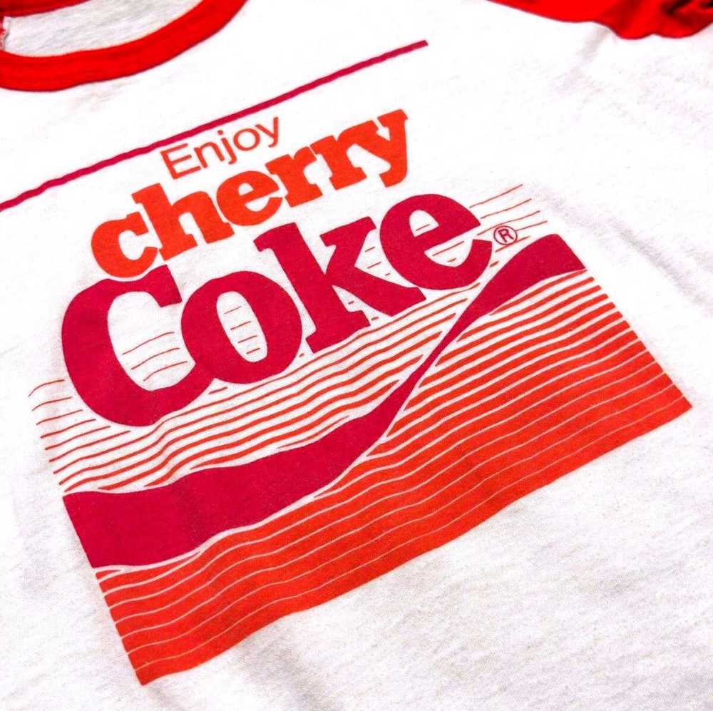 Designer Vintage Cherry Coke Longsleeve Baseball … - image 1