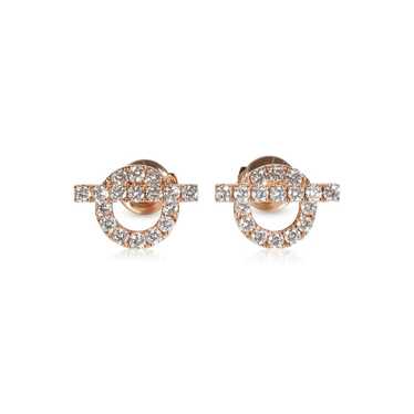 Hermès Finesse pink gold earrings