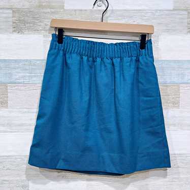 J.Crew J Crew Wool Blend Sidewalk Mini Skirt Blue 