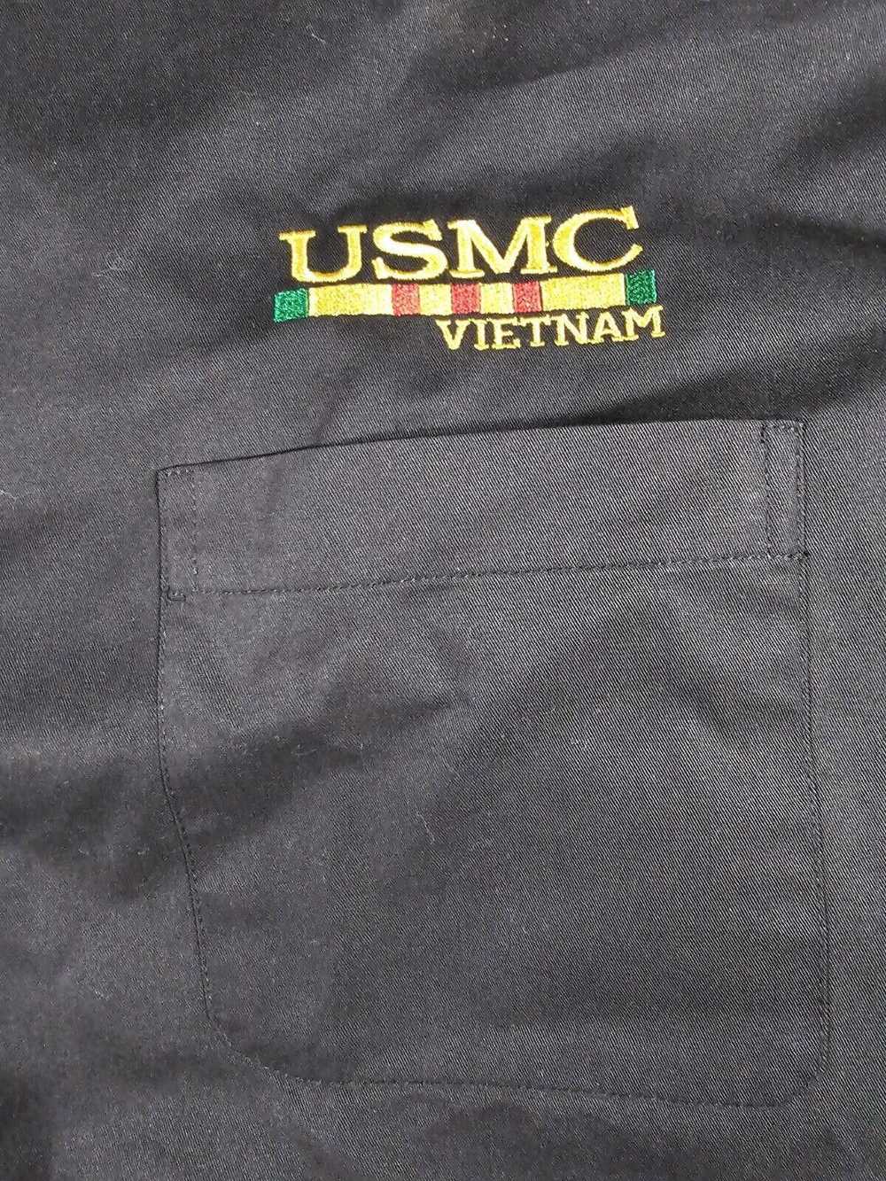 Designer USMC Vietnam Velocity 3X black button up… - image 2