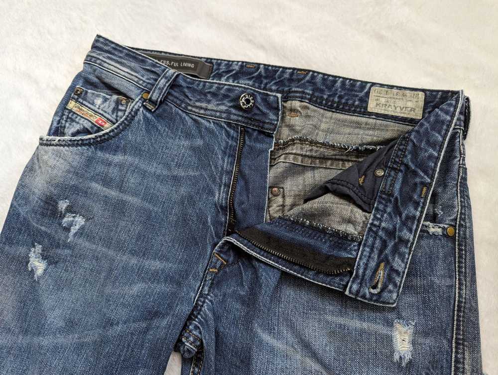 Diesel Diesel KRAYVER Dark Wash Blue Slim Distres… - image 4