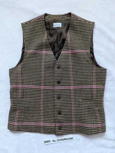 Paul Smith Vintage Tasmanian Wool Brown Pink Chec… - image 1