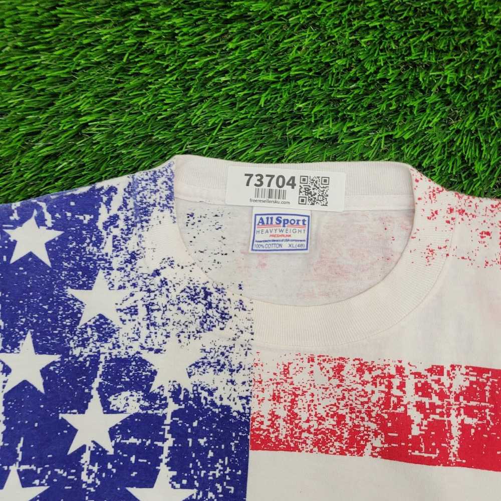 All Sport Vintage American Flag AOP Shirt XL 23x2… - image 3