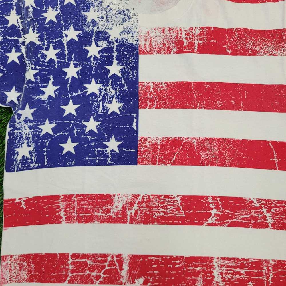 All Sport Vintage American Flag AOP Shirt XL 23x2… - image 4