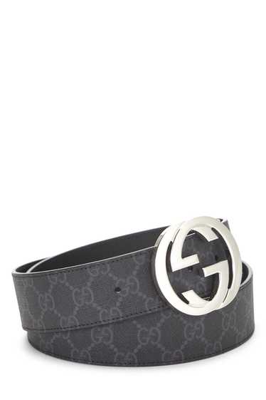 Black GG Supreme Canvas Belt