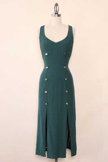 Pine Polkadot Crossback Dress XS/S - image 1