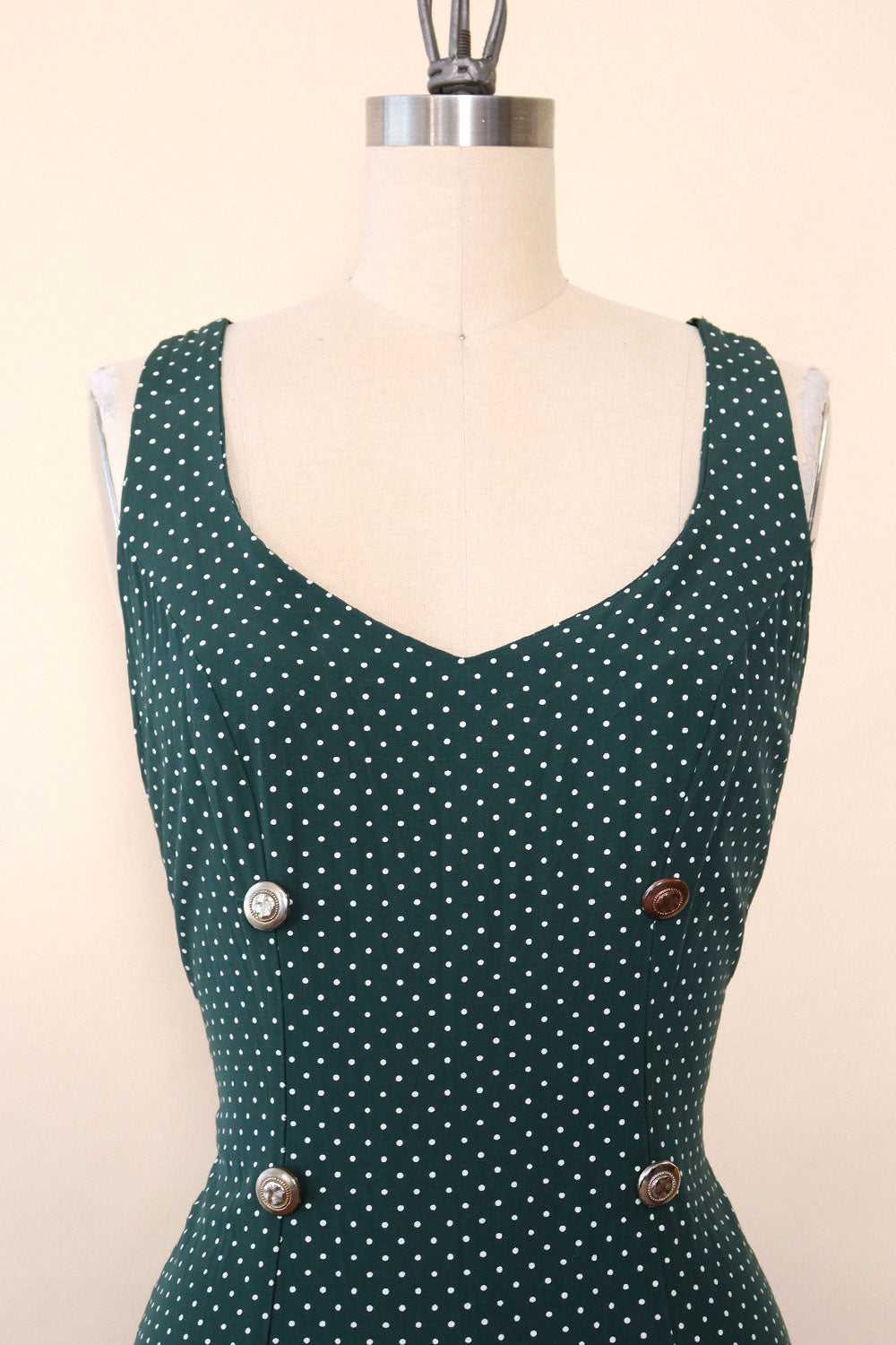 Pine Polkadot Crossback Dress XS/S - image 3